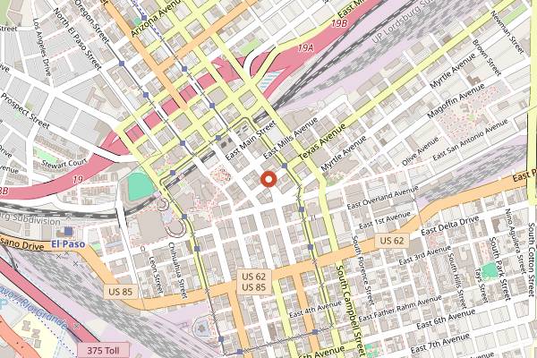 Map showing Viejo in El Paso