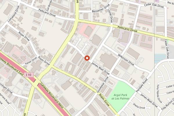 Map showing BLDG 6 Coffee in El Paso