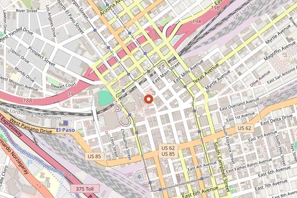Map showing Anson 11 in El Paso