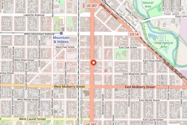Map showing Tap and Handle in Fort Collins