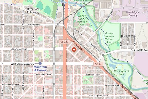 Map showing The Forge Publick House in Fort Collins