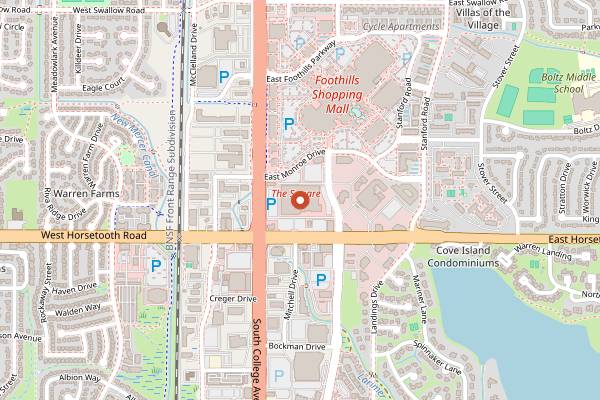 Map showing Gilded Goat Brewing Company in Fort Collins