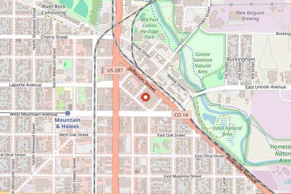 Map showing Salt Road Brewing in Fort Collins