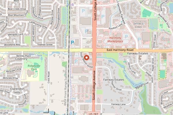 Map showing Zwei Brewing Co in Fort Collins