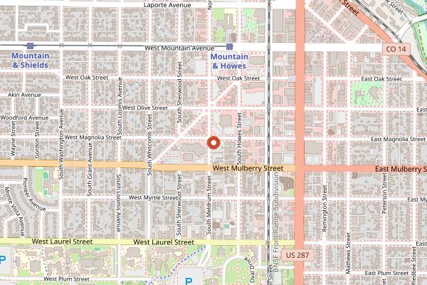 Map showing Lucile's Creole Cafe in Fort Collins