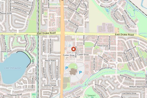Map showing Krazy Karl's Pizza in Fort Collins