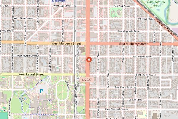 Map showing The Little Bird Bakeshop in Fort Collins