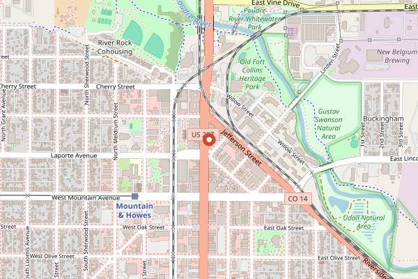 Map showing La Piadina in Fort Collins