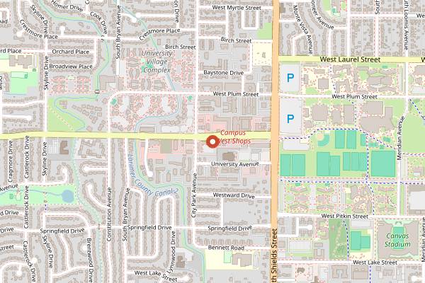 Map showing Petra Grill in Fort Collins