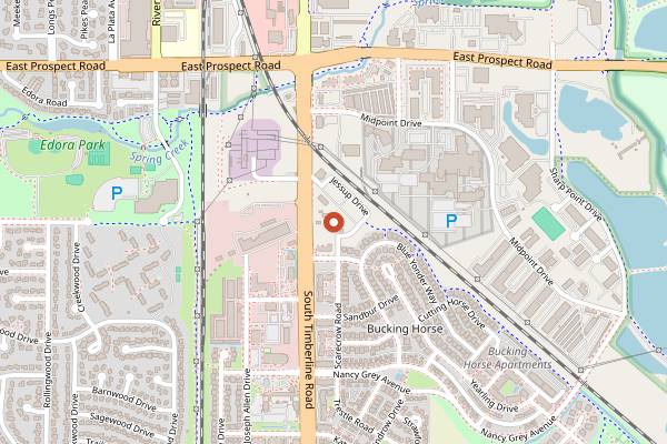 Map showing Bindle Coffee in Fort Collins