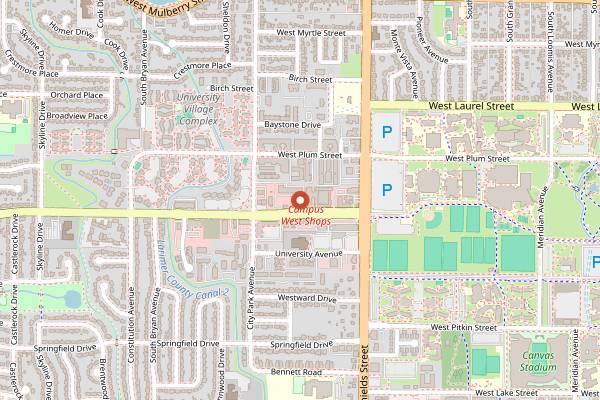 Map showing Cafe de Bangkok in Fort Collins