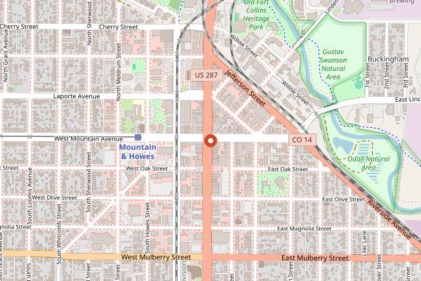 Map showing RARE Italian in Fort Collins