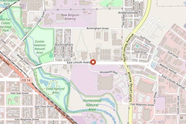 Map showing The OBC Wine Project in Fort Collins