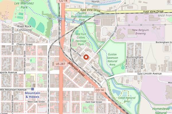Map showing Wolverine Farm Publick House in Fort Collins
