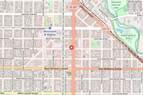 Map showing Choice City in Fort Collins