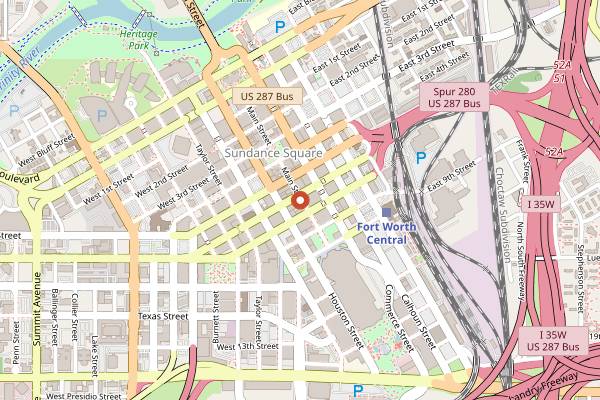 Map showing Melt Ice Creams - Downtown in Fort Worth