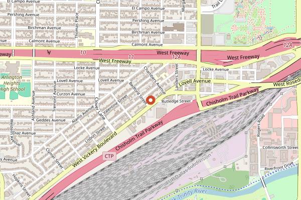 Map showing Swiss Pastry Shop in Fort Worth