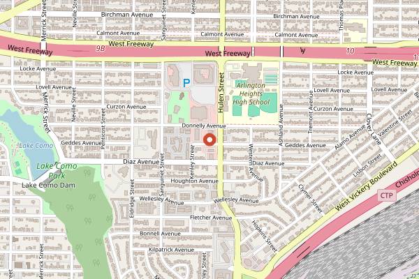 Map showing Unrefined Bakery in Fort Worth
