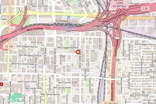 Map showing Atlas in Fort Worth