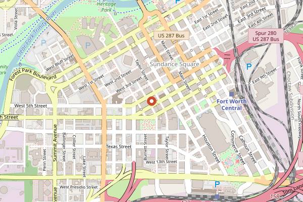 Map showing Branch & Bird in Fort Worth