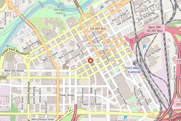 Map showing Curfew in Fort Worth