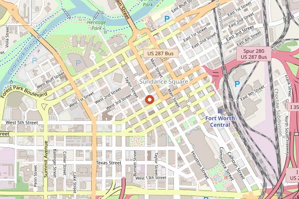 Map showing Reata Restaurant Bar in Fort Worth