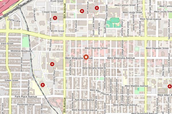 Map showing The Usual in Fort Worth
