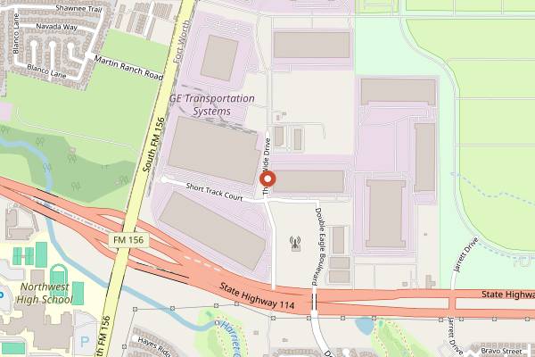 Map showing Three Wide Brewing Co. in Fort Worth