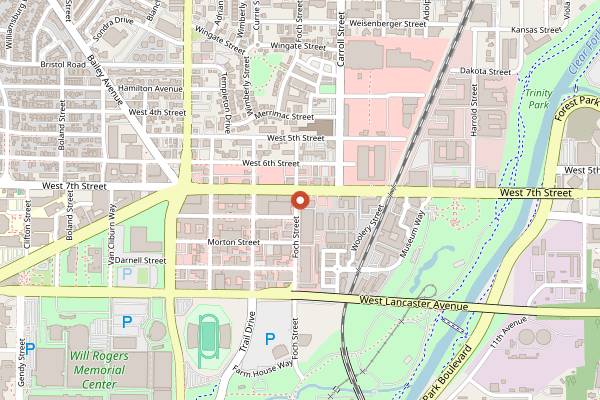 Map showing Avoca Coffee - West 7th in Fort Worth