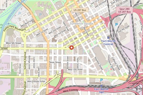 Map showing Buon Giorno Coffee in Fort Worth