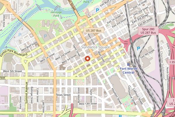 Map showing Salsa Limon - Centro in Fort Worth