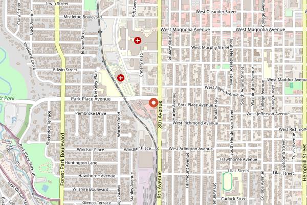 Map showing Esperanza's Park Place in Fort Worth