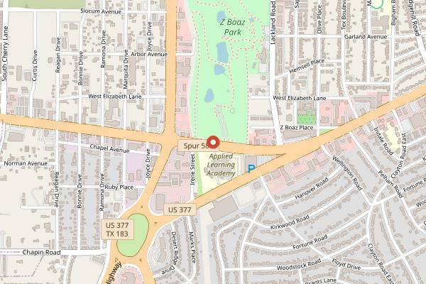 Map showing Fred's Texas Cafe in Fort Worth