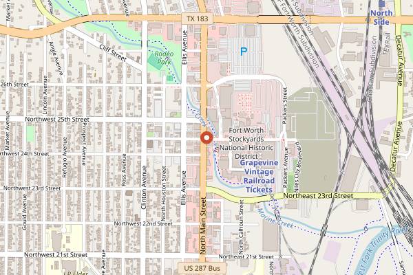 Map showing H3 Ranch in Fort Worth