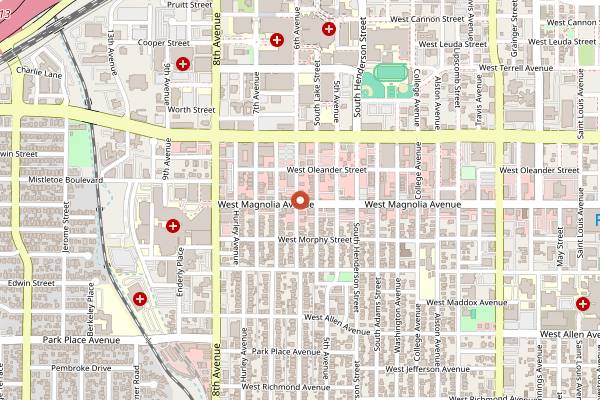 Map showing Spiral Diner and Bakery in Fort Worth