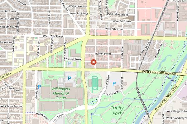 Map showing Ampersand Coffee Roasters in Fort Worth