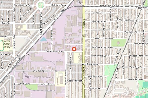 Map showing Rodak's Coffee in Fort Worth