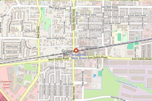 Map showing Grapevine Urban Wine Trail in Fort Worth