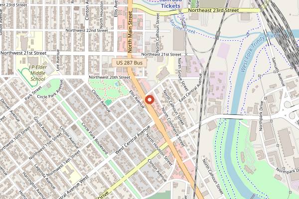 Map showing Dia de los Muertos Fort Worth in Fort Worth