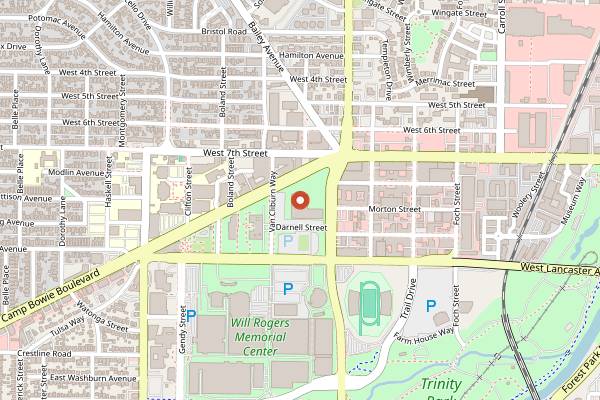 Map showing Cafe Modern in Fort Worth