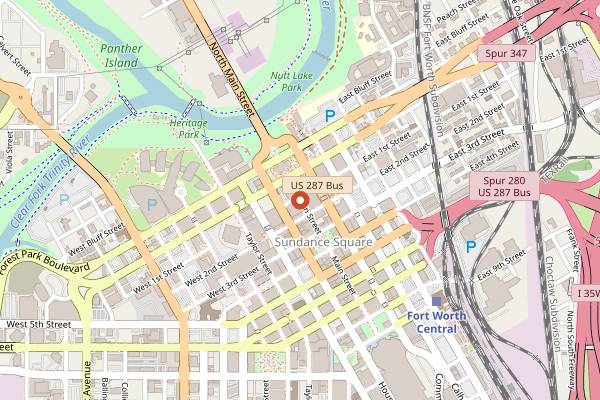 Map showing Toro Toro in Fort Worth
