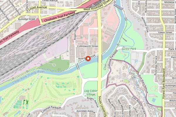Map showing Woodshed Smokehouse in Fort Worth