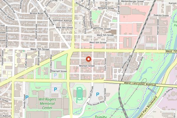 Map showing La Cabrona in Fort Worth