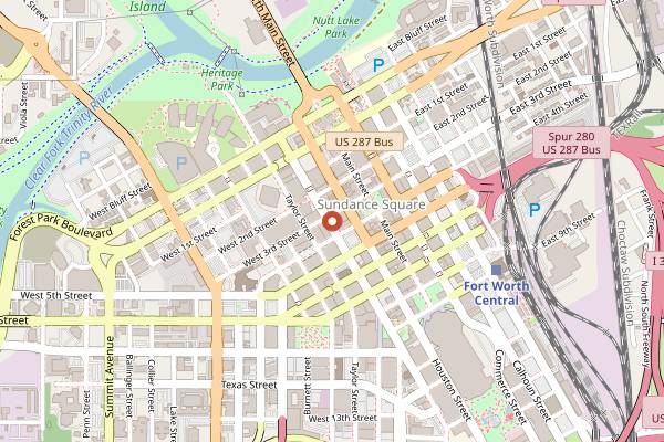Map showing Buffalo Bros in Fort Worth