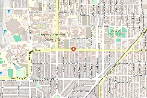 Map showing Fat Shack in Fort Worth