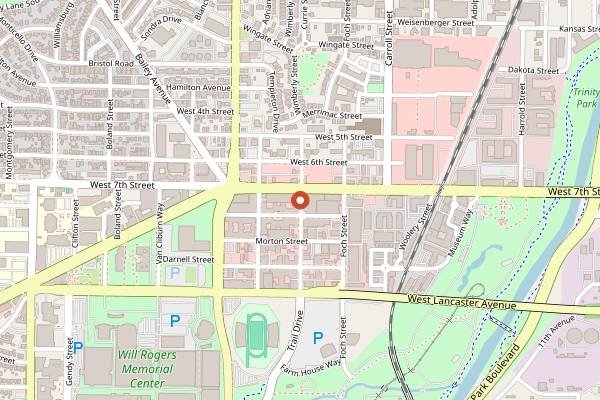 Map showing The Social House in Fort Worth