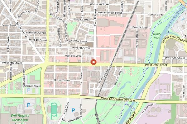 Map showing Velvet Taco in Fort Worth