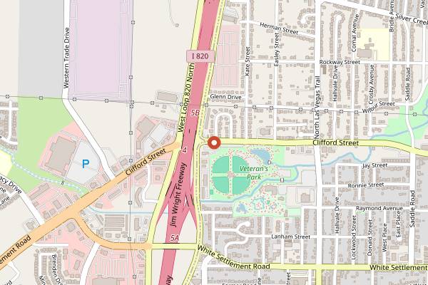 Map showing Cowtown Farmers Market in Fort Worth
