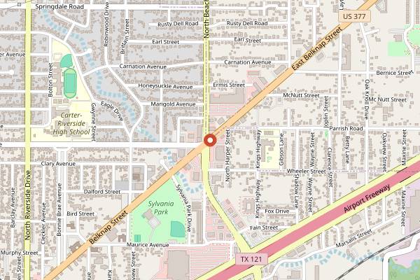Map showing Farmers Market Fort Worth in Fort Worth