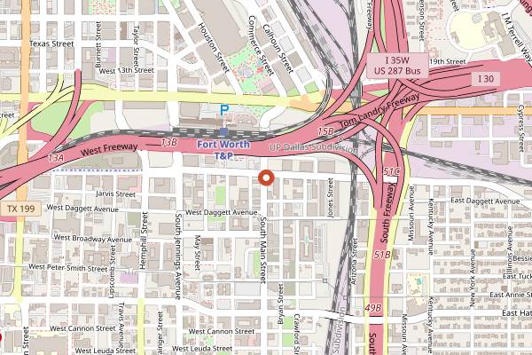 Map showing Fort Worth Community Market in Fort Worth